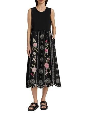 johnny was sheri relaxed knit dress Johnny Was Sheri Relaxed Fit Embroidered Knit